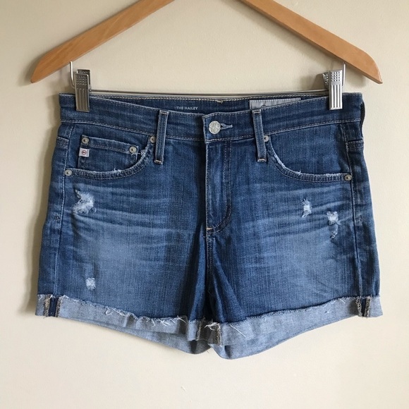AG Adriano Goldschmied Blue Jean Shorts - Picture 1 of 8
